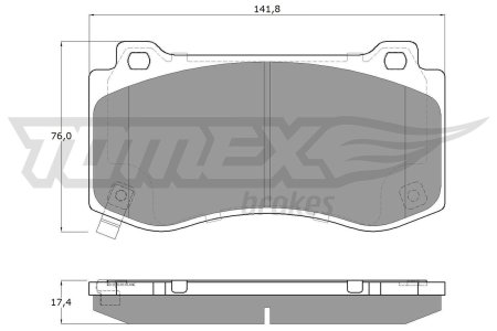 Klocki hamulcowe TOMEX brakes 1995 68002193AA CHRYSLER 300C 05-10 przód