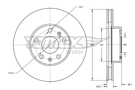 Tarcza hamulcowa TOMEX brakes TX73-51 402066300R DACIA DUSTER 10- przód