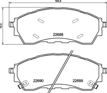 Klocki hamulcowe BREMBO P24225 2229885 FORD RANGER (TKE) 11- przód