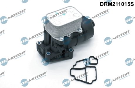 Chłodnica oleju Dr.Motor DRM211015S 03L115389B z podstawą filtra VAG