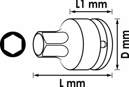 Nasadka trzpieniowa udarowa 3/4 IMBUS H19 VIGOR V7212-H19 