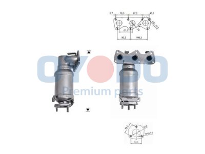 Katalizator OYODO 10N0006-OYO 03D253020HX SKODA VW