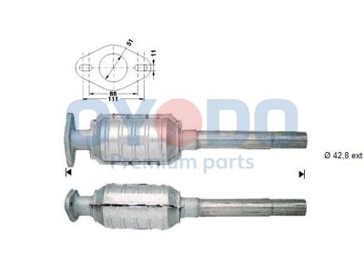 Katalizator OYODO 10N0021-OYO 46433199 FIAT