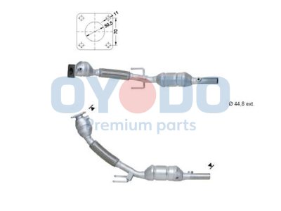 Katalizator OYODO 10N0028-OYO 6Q0253208TX SKODA
