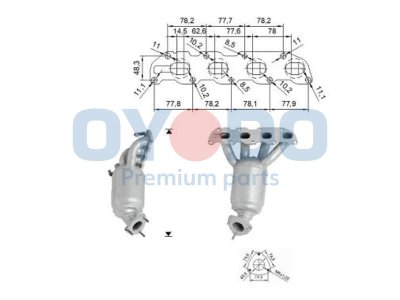 Katalizator OYODO 10N0030-OYO 849171 OPEL