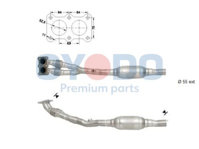 Katalizator OYODO 10N0031-OYO 1J0253058CX AUDI SEAT SKODA VW