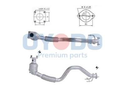 Katalizator OYODO 10N0032-OYO 1K0254303JX VW SKODA