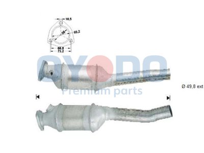 Katalizator OYODO 10N0040-OYO 893131702S AUDI