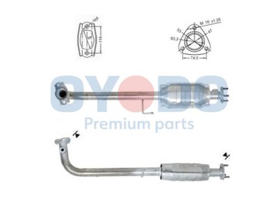 Katalizator OYODO 10N0048-OYO 18160PLHE10 HONDA