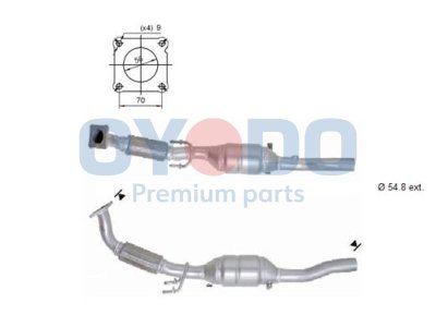 Katalizator OYODO 10N0049-OYO 1J0254508G VW SKODA