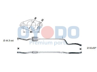 Katalizator OYODO 10N0055-OYO 170629 CITROEN PEUGEOT