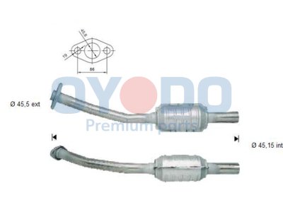 Katalizator OYODO 10N0056-OYO 5854209 OPEL