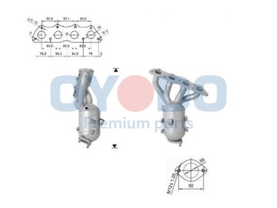 Katalizator OYODO 10N0063-OYO 285102BEF1 KIA HYUNDAI
