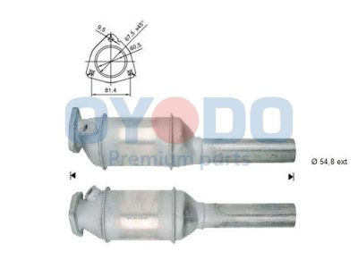 Katalizator OYODO 10N0064-OYO 165131701EX SEAT VW