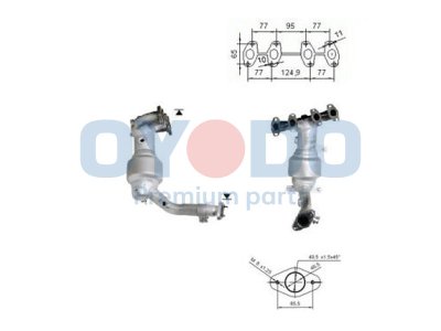 Katalizator OYODO 10N0070-OYO 46550718 FIAT