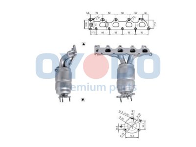 Katalizator OYODO 10N0075-OYO 5849017 OPEL