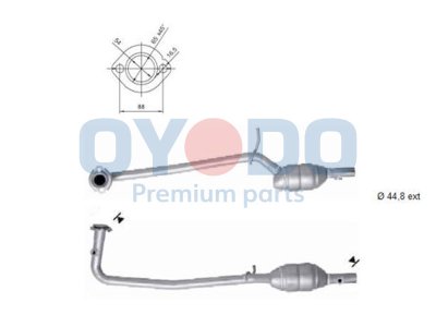 Katalizator OYODO 10N0078-OYO 6001547673 DACIA