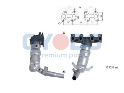 Katalizator OYODO 10N0081-OYO 46823420 FIAT