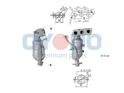 Katalizator OYODO 10N0086-OYO 171400Q030 TOYOTA