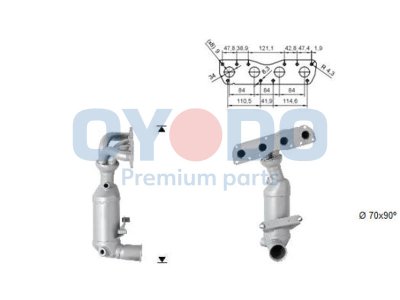 Katalizator OYODO 10N0101-OYO 0341N1 PEUGEOT MINI CITROEN