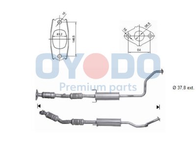 Katalizator OYODO 10N0102-OYO 1741021490 TOYOTA