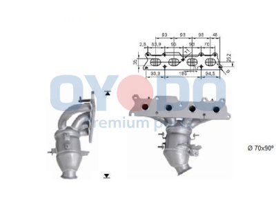 Katalizator OYODO 10N0107-OYO 0341K9 CITROEN PEUGEOT