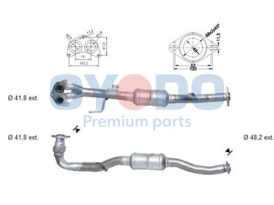 Katalizator OYODO 10N0116-OYO 174100D040 TOYOTA