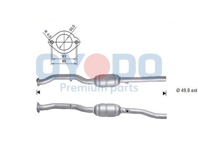 Katalizator OYODO 10N0118-OYO 6H0254400PX AUDI