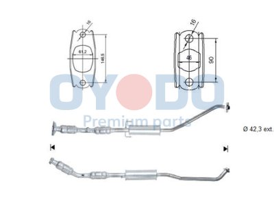Katalizator OYODO 10N0120-OYO 174100D120 TOYOTA