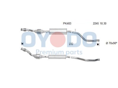 Katalizator OYODO 10N0125-OYO 1705QF PEUGEOT
