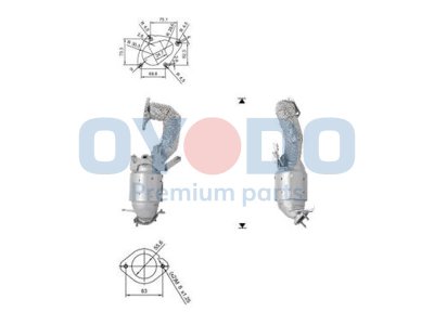 Katalizator OYODO 10N0127-OYO 1K0254200RX VW
