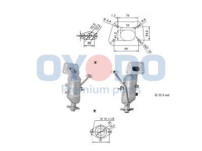 Katalizator OYODO 10N0128-OYO 171400Q090 CITROEN
