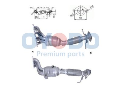 Katalizator OYODO 10N0024-OYO 1385402 FORD