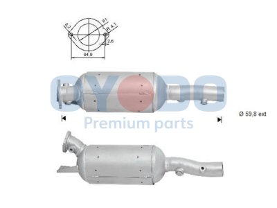 Filtr cząstek stałych OYODO 20N0075-OYO 8200446522 RENAULT