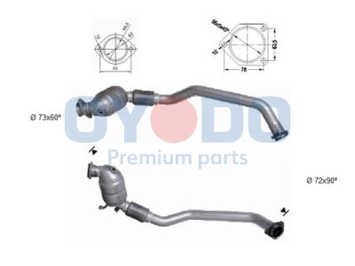 Katalizator OYODO 20N0102-OYO 18304710746 BMW