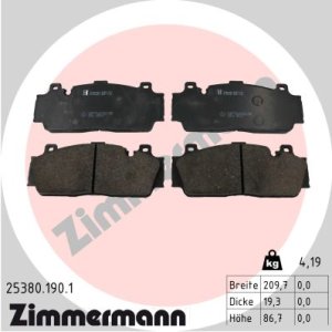 Klocki hamulcowe ZIMMERMANN 25380.190.1 34112284465 BMW 5 F10 M5 11-16 przód