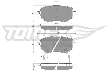 Klocki hamulcowe TOMEX brakes 1587 4704230600 MERCEDES 470 X-KLASA 17- tył