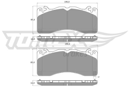 Klocki hamulcowe TOMEX brakes 6008 2044142 FORD MUSTANG 15- przód
