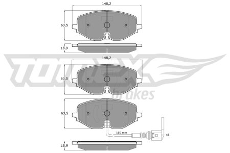 Klocki hamulcowe TOMEX brakes 6009 5WA698151A SKODA OCTAVIA IV 20- przód