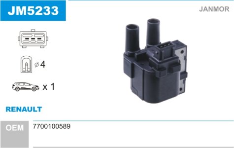 Cewka zapłonowa JANMOR JM5233 7700100589