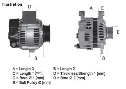Alternator 12V LUCAS ELECTRICAL LRB00118R 068903017L