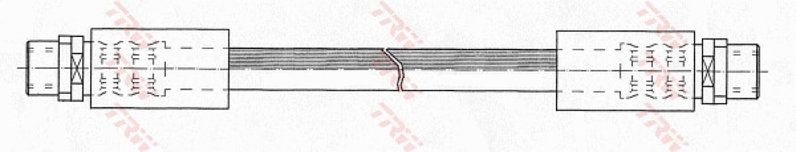 Przewód hamulcowy giętki TRW PHA294 8D0611707