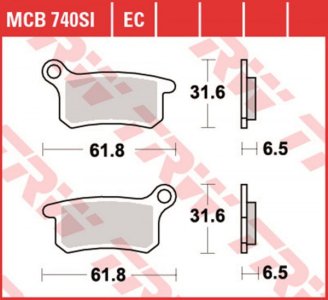 Klocki hamulcowe TRW MCB740SI 