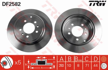 Tarcza hamulcowa TRW DF2582 4246F1