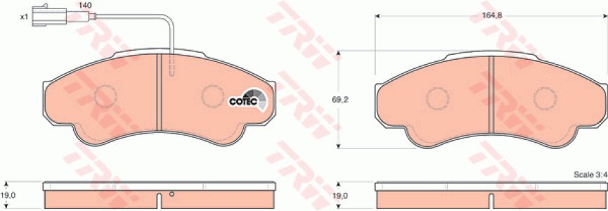 Klocki hamulcowe TRW GDB1518 23919183