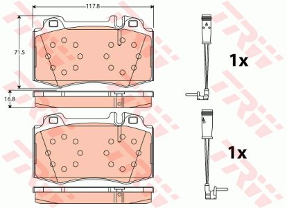 Klocki hamulcowe TRW GDB1543 23271177