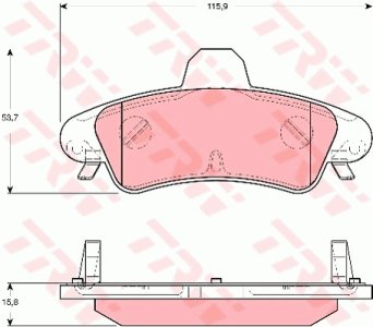 Klocki hamulcowe TRW GDB1580 1129985