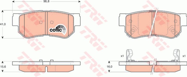 Klocki hamulcowe TRW GDB3284 583021FE00