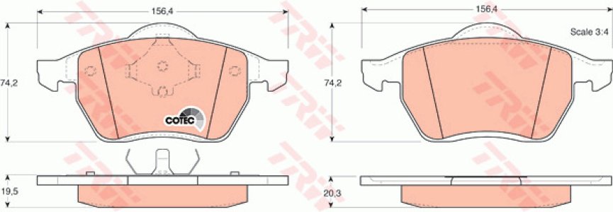 Klocki hamulcowe TRW GDB1204 21848197