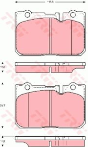 Klocki hamulcowe TRW GDB3226 446550060